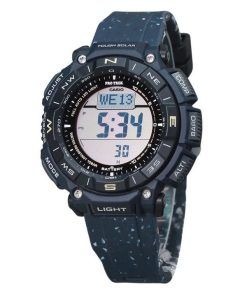 Montre pour homme Casio ProTrek Climber Line Digital bracelet en silicone bleu robuste solaire PRG-340SC-2 100M