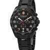 Montre pour homme Victorinox Swiss Army FieldForce Sport chronographe en acier inoxydable avec cadran noir et quartz 241890 100M