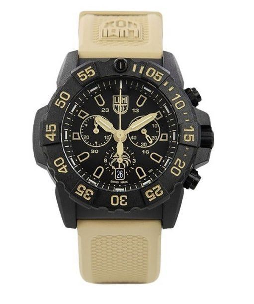 Montre pour homme Luminox Navy Seal Foundation chronographe cadran noir Quartz Diver XS.3590.NSF.SET 200M avec bracelet suppléme