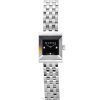 Montre pour femme Gucci G-Frame Diamond Accents en acier inoxydable avec cadran noir et quartz YA128507