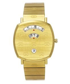 Montre unisexe Gucci Grip en acier inoxydable doré avec cadran doré YA157409