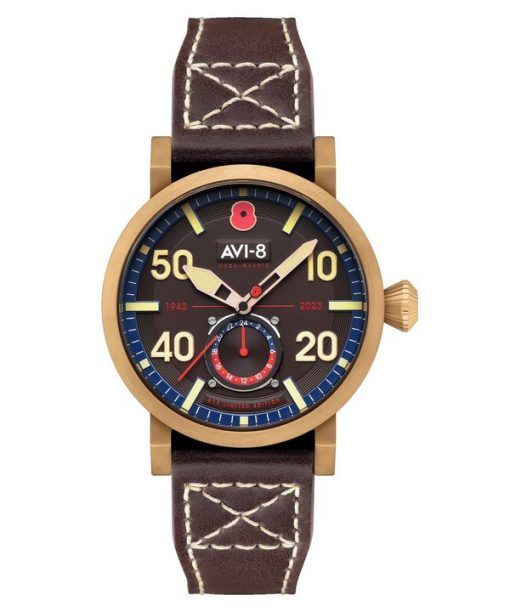 Montre pour homme AVI-8 Dambuster 80e anniversaire Royal British Legion Meca-Quartz édition limitée cadran marron AV-4108-RBL-05