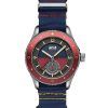 Montre pour homme AVI-8 Flyboy Airmaster Sector Meca-Quartz cadran bleu marine et rouge AV-4112-04