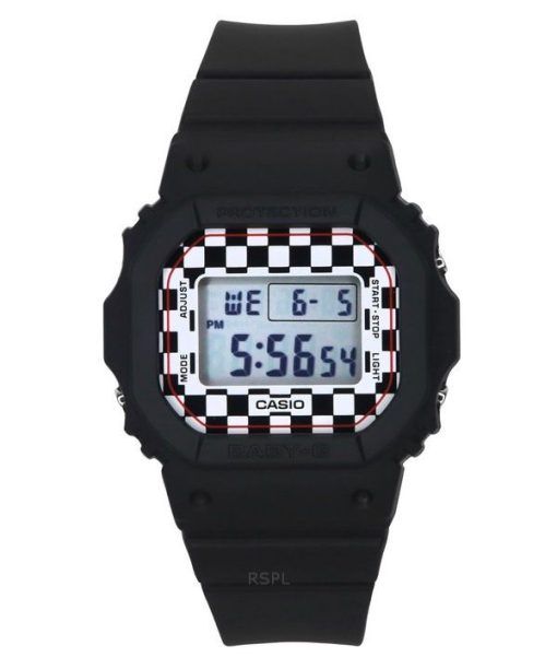 Montre pour femme Casio Baby-G Skater Fashion numérique bracelet en résine noire Quartz BGD-565GS-1 100M