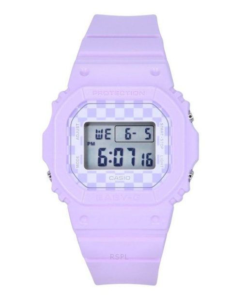 Montre pour femme Casio Baby-G Skater Fashion numérique bracelet en résine violette Quartz BGD-565GS-6 100M