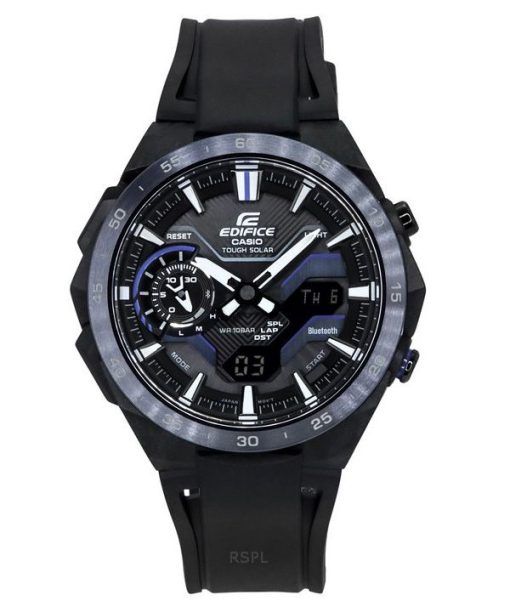 Montre pour homme Casio Edifice Windflow analogique numérique lien pour smartphone cadran noir robuste solaire ECB-2200PB-1A 100