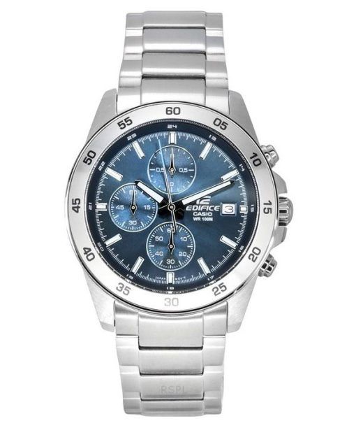 Montre pour homme Casio Edifice analogique standard chronographe en acier inoxydable cadran bleu quartz EFR-526D-2A 100M