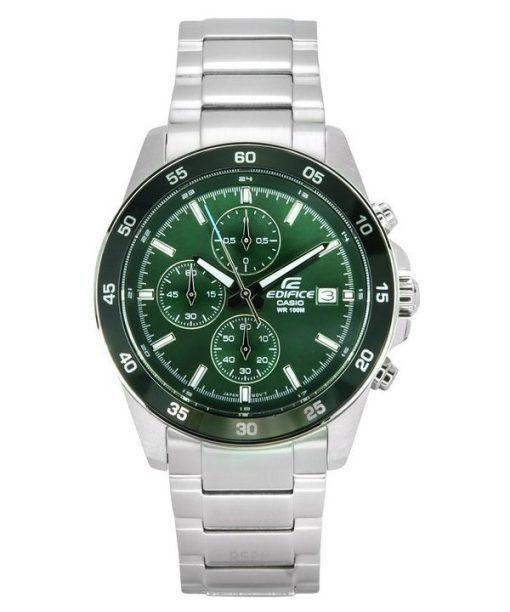 Montre pour homme Casio Edifice analogique standard chronographe en acier inoxydable cadran vert quartz EFR-526D-3A 100M