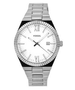 Montre pour femme Fossil Scarlette en acier inoxydable avec cadran argenté et quartz ES5300