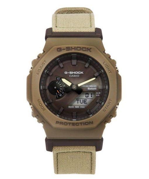 Casio G-Shock Analogique Numérique Smartphone Lien Bluetooth Cadran Bronze Robuste Solaire GA-B2100CT-5A 200M Montre Pour Homme