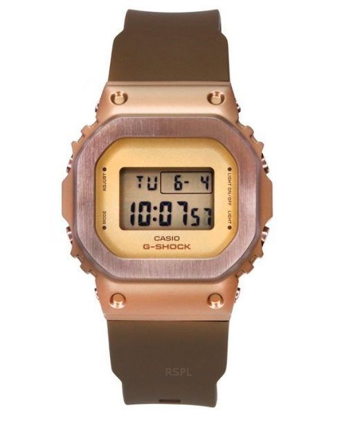 Montre pour femme Casio G-Shock Digital Brown Ion Plaqué Lunette en résine biosourcée Quartz GM-S5600UBR-5 200M