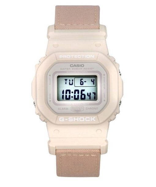 Montre pour femme Casio G-Shock Digital avec bracelet en tissu rose biologique et résine biosourcée GMD-S5600CT-4 200M