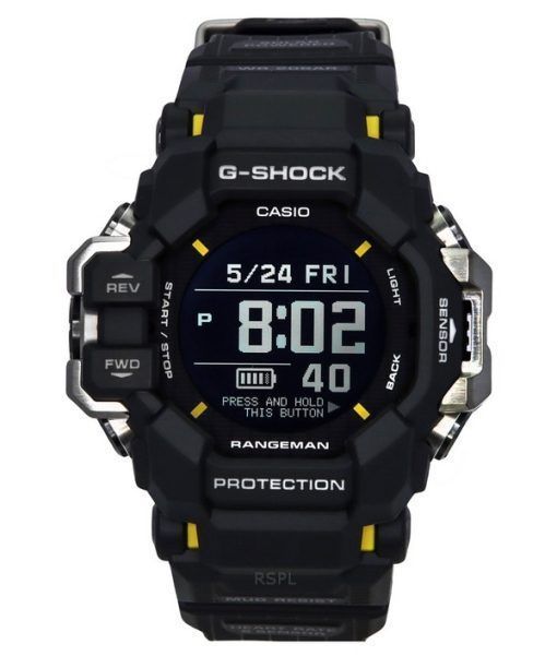 Montre pour homme Casio G-Shock Master Of G-Land Rangeman numérique avec bracelet en résine biosourcée Solar GPR-H1000-1 200M