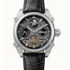 Montre pour homme Ingersoll The Varsity Sun and Moon Phase, bracelet en cuir, cadran gris squelette, automatique I15402