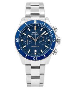 Montre de plongée automatique Mido Ocean Star chronographe titane cadran bleu M026.627.44.041.00 200M pour homme