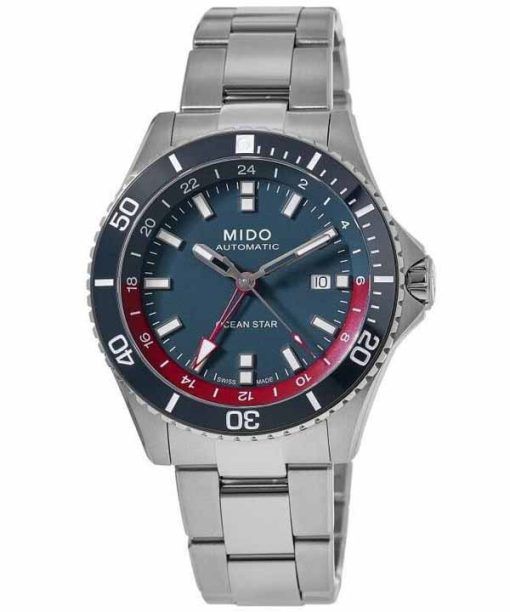 Montre de plongée automatique Mido Ocean Star GMT édition spéciale à cadran bleu M026.629.11.041.00 200M pour hommes avec bracel