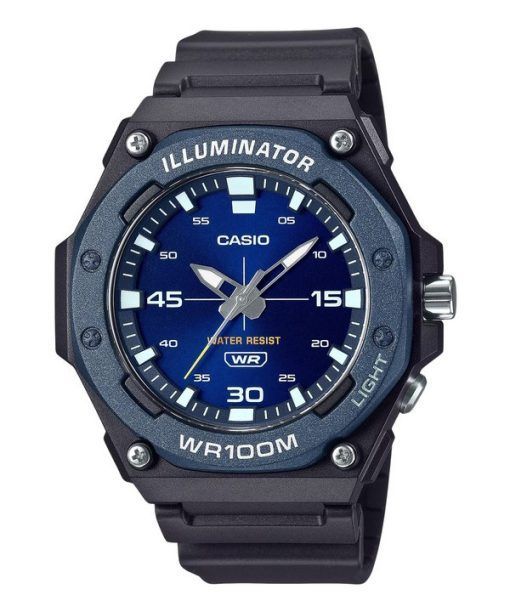 Montre pour homme Casio Standard analogique avec bracelet en résine et cadran bleu à quartz MW-620H-2AV 100M