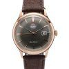 Montre pour homme Orient Bambino version 4, bracelet en cuir, cadran bronze, automatique RA-AC0P04Y10B