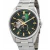 Montre automatique pour homme Orient Contemporary en acier inoxydable à cœur ouvert et cadran vert RA-AR0008E10B