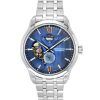 Montre pour homme Orient Star contemporaine en acier inoxydable avec cadran bleu automatique RE-AV0B08L00B 100M