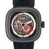 Montre pour homme Sevenfriday P-Series Ruby Carbon Grey et cadran squelette rouge automatique PS3/02 SF-PS3-02 100M