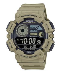 Montre pour hommes Casio Digital avec bracelet en résine Quartz WS-1500H-5BV 100M