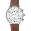 Montre Zeppelin LZ129 Hindenburg chronographe bracelet en cuir marron cadran beige solaire 80865N pour homme