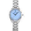 Montre pour femme Bulova Sutton Diamond Accents en acier inoxydable avec cadran bleu clair et quartz 96P250