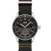 Montre pour homme AVI-8 Flyboy Airmaster Sector Meca-Quartz Raven Bracelet en nylon noir Cadran noir AV-4112-01