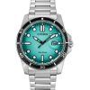 Montre pour homme Citizen Marine Eco-Drive en acier inoxydable avec cadran turquoise AW1816-89L 100M