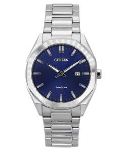 Montre pour homme Citizen Eco-Drive en acier inoxydable avec cadran bleu foncé BM7600-81L 100M