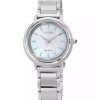 Montre pour femme Citizen L Eco-Drive en acier inoxydable avec cadran en nacre bleue EM1100-84D