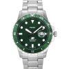 Montre pour homme Fossil Blue Dive en acier inoxydable avec cadran vert et quartz FS6033 100M