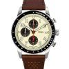 Montre pour homme Fossil Sport Tourer chronographe bracelet en cuir marron cadran crà¨me quartz FS6042