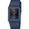 Montre Casio POP analogique bracelet en résine bleu foncé cadran noir quartz MQ-38UC-2A1 pour femme