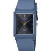 Montre Casio POP analogique en résine bleue avec cadran noir et quartz MQ-38UC-2A2 pour femme