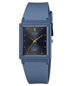 Montre Casio POP analogique en résine bleue avec cadran noir et quartz MQ-38UC-2A2 pour femme