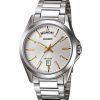 Montre Casio Classic analogique en acier inoxydable avec cadran argenté et quartz MTP-1370D-7A2 pour homme