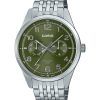 Montre Casio Standard analogique en acier inoxydable avec cadran vert et quartz MTP-E340D-3AV pour homme