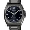 Montre pour homme Casio Standard analogique en acier inoxydable plaqué ionique noir avec cadran noir à quartz MTP-E730B-1AV