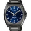 Montre pour homme Casio Standard analogique plaquée ion noir en acier inoxydable avec cadran bleu à quartz MTP-E730B-2AV