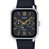 Montre pour homme Casio Standard analogique avec bracelet en cuir et cadran noir à quartz MTP-M305L-1A2V