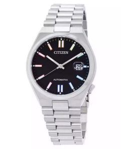 Montre Citizen Tsuyosa en acier inoxydable avec cadran noir automatique NJ0151-53E pour homme