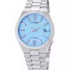 Montre automatique pour homme Citizen Tsuyosa en acier inoxydable avec cadran bleu NJ0151-53L