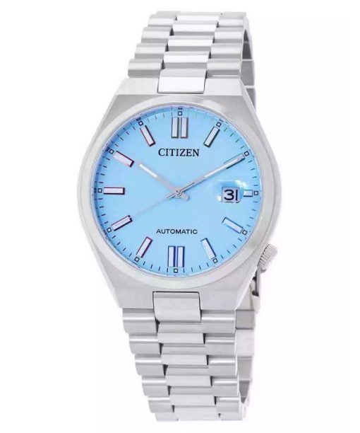 Montre automatique pour homme Citizen Tsuyosa en acier inoxydable avec cadran bleu NJ0151-53L