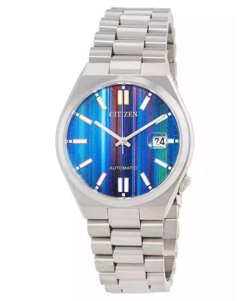 Montre automatique pour homme Citizen Tsuyosa en acier inoxydable avec cadran multicolore NJ0151-53W