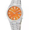 Montre Citizen Tsuyosa en acier inoxydable avec cadran orange automatique NJ0151-88Z pour homme