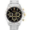 Montre pour homme Seiko Spirit chronographe en acier inoxydable avec cadran noir et quartz SBTR015 100M