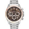 Montre pour homme Seiko Spirit chronographe en acier inoxydable avec cadran marron SBTR026 100M