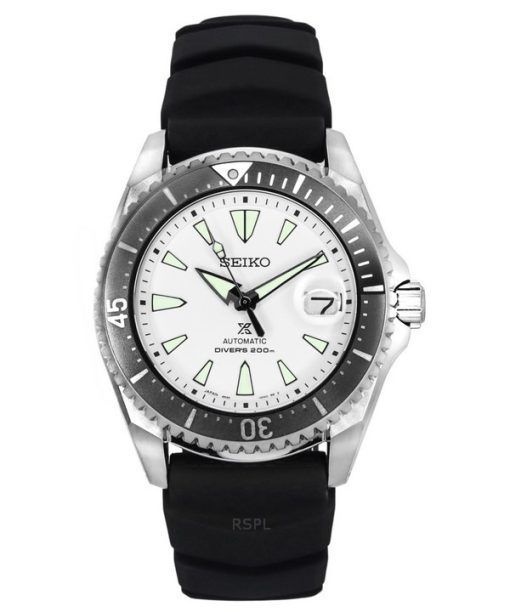 Montre Seiko Prospex Shogun en titane avec cadran blanc automatique SPB191J1 Diver's 200M pour homme